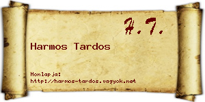 Harmos Tardos névjegykártya